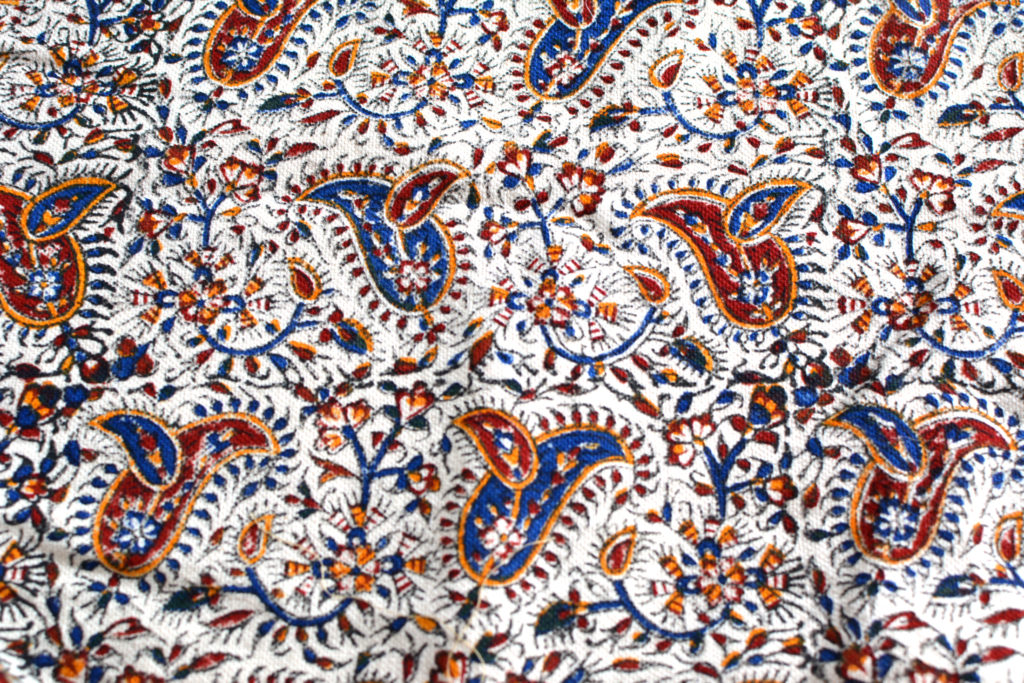 Hand-block Print (Ghalamkar) Cotton Tote Bag