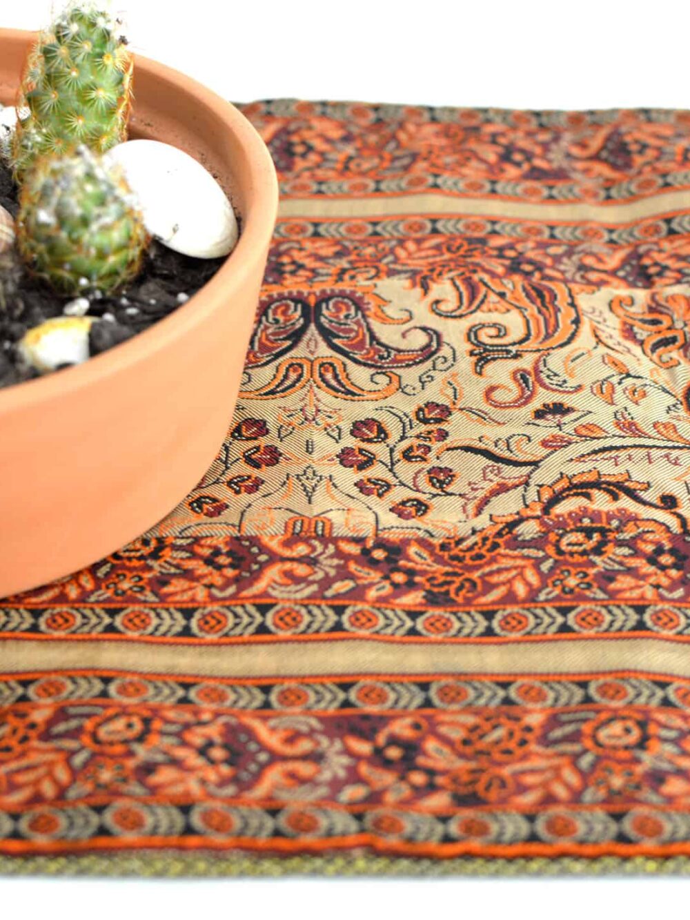 orange and cream Termeh runner