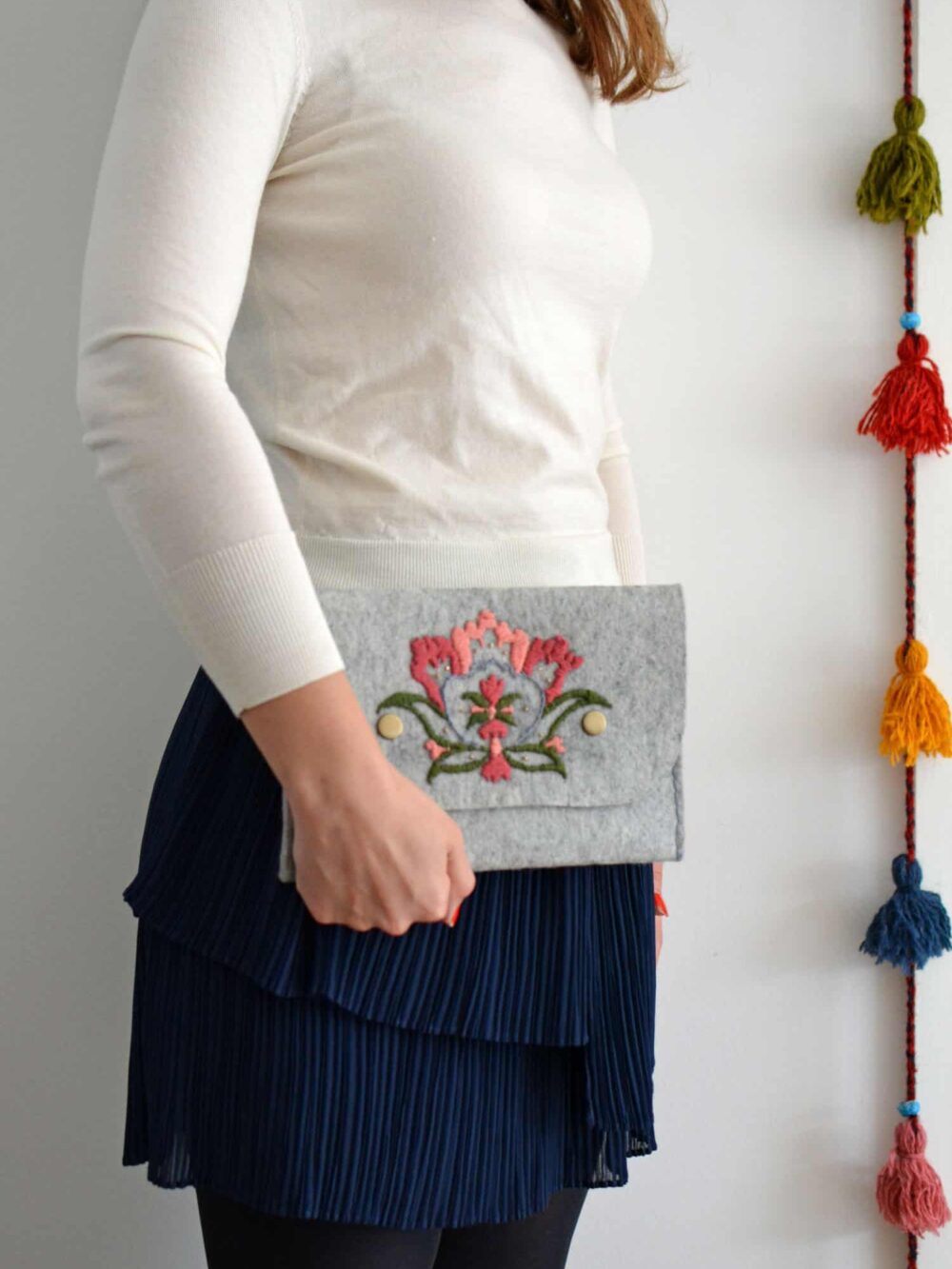 Handmade Wool-Felt Clutch Bag