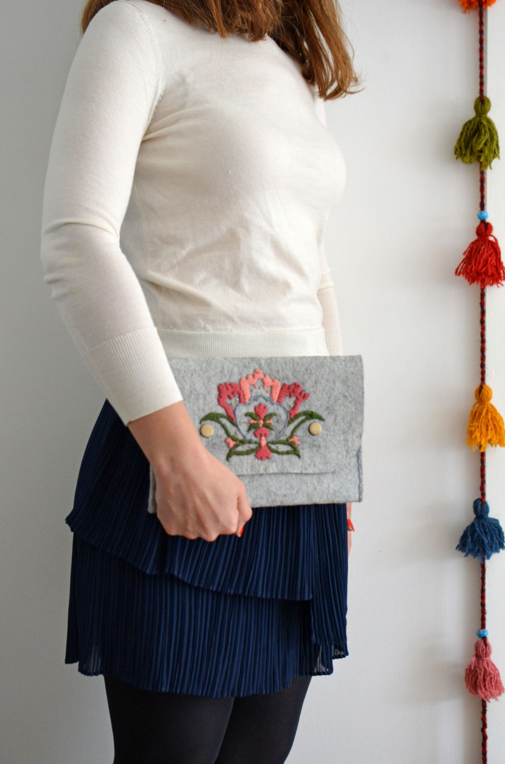 Handmade Wool-Felt Clutch Bag