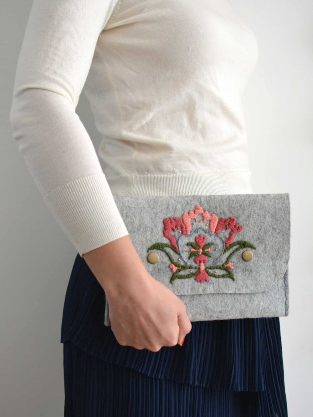 Handmade Wool-Felt Clutch Bag