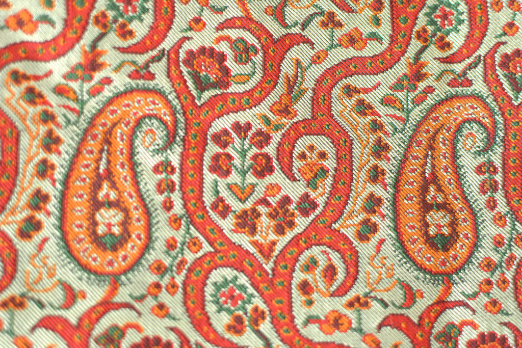 cream and red large tablecloth