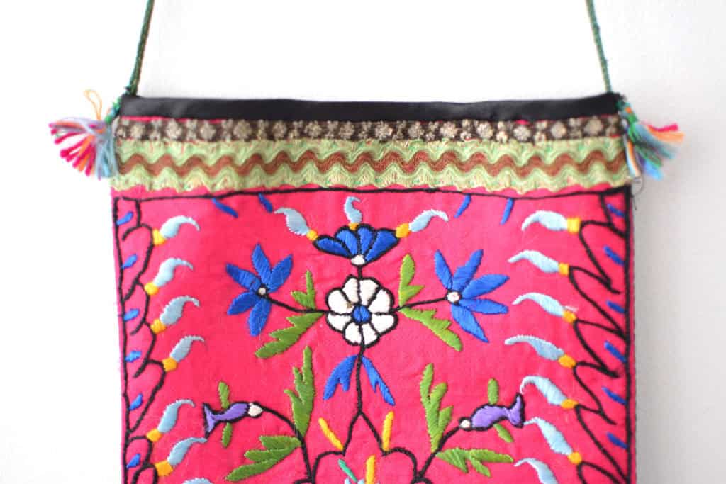 Early 1960s Vintage Hand-Embroidered Bag