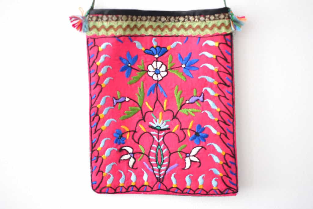 Early 1960s Vintage Hand-Embroidered Bag