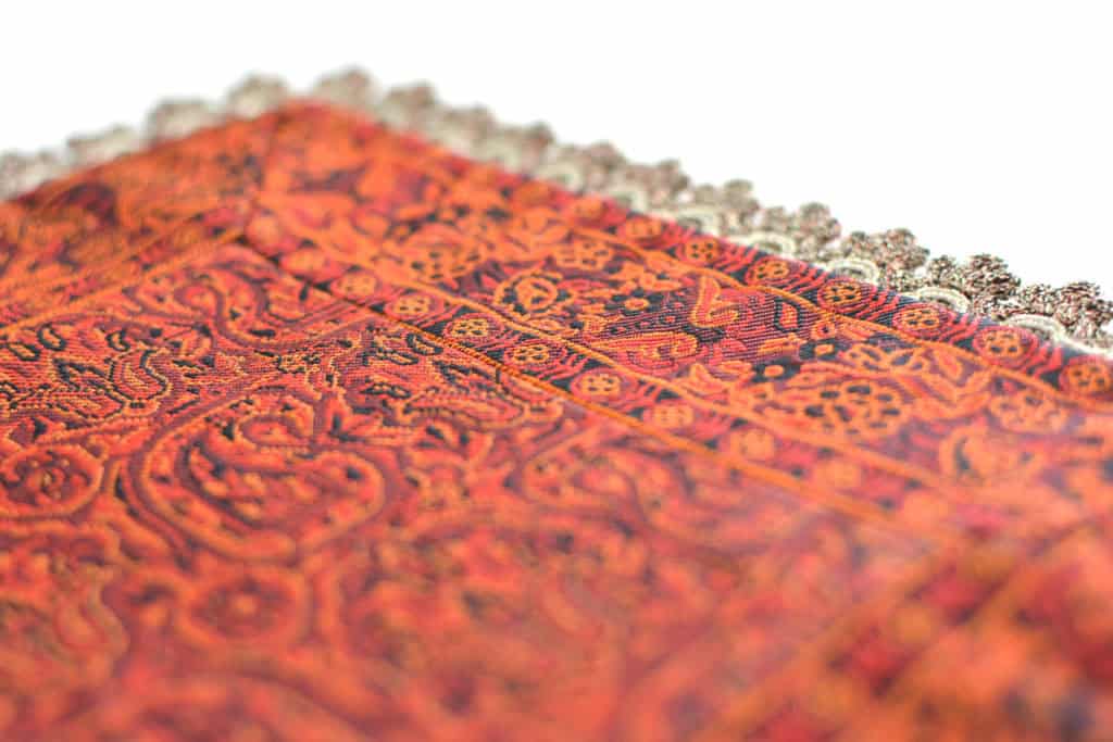 Red Termeh (Persian Fabric) Runner Tablecloth With Edge