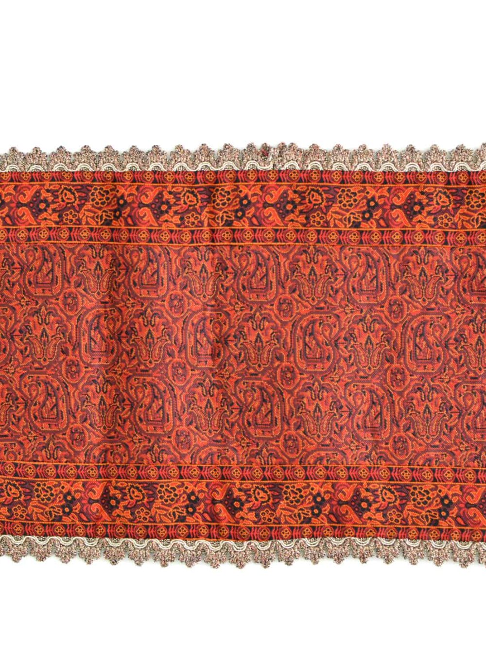 Red Termeh (Persian Fabric) Runner Tablecloth With Edge