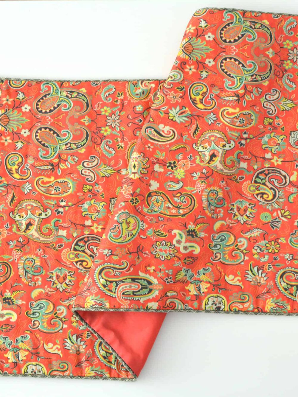 bright red runner tablecloth
