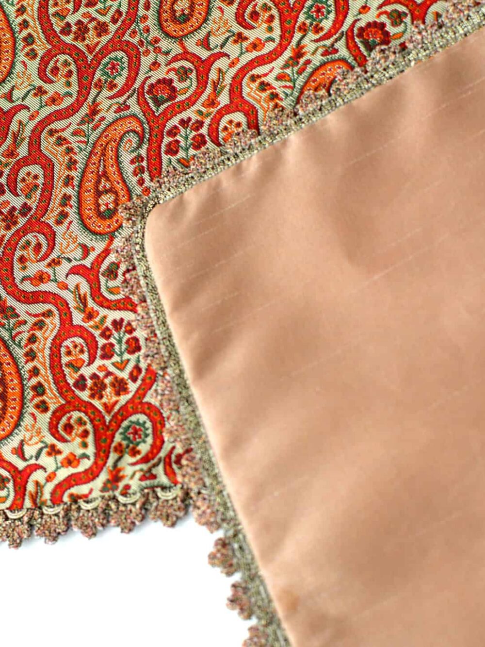 Cream and Red Termeh (Persian Fabric) Tablecloth