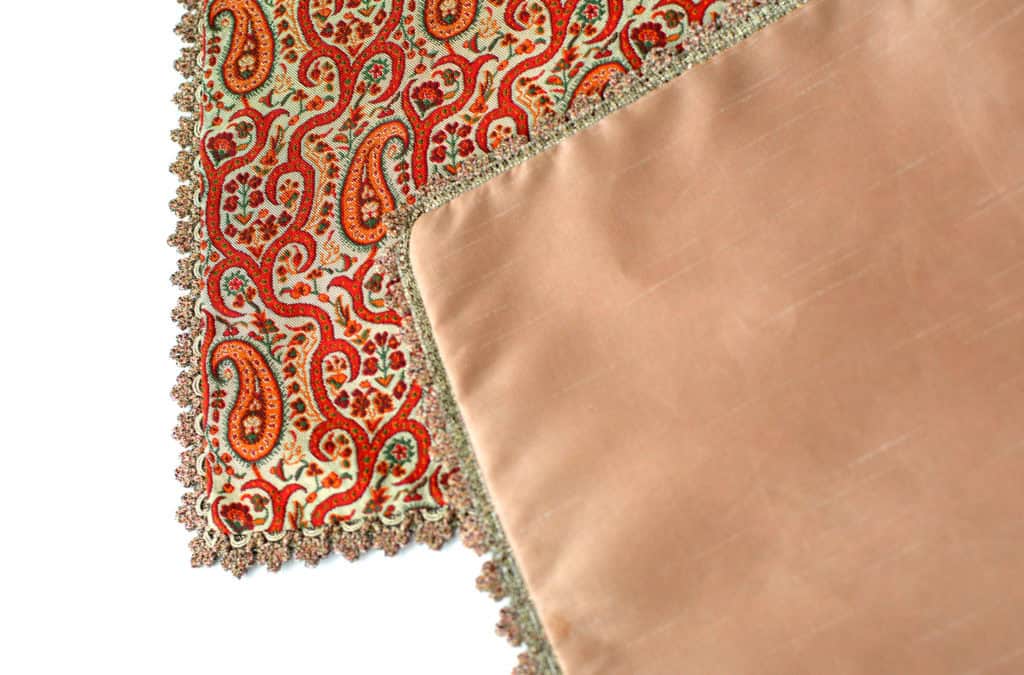 Cream and Red Termeh (Persian Fabric) Tablecloth