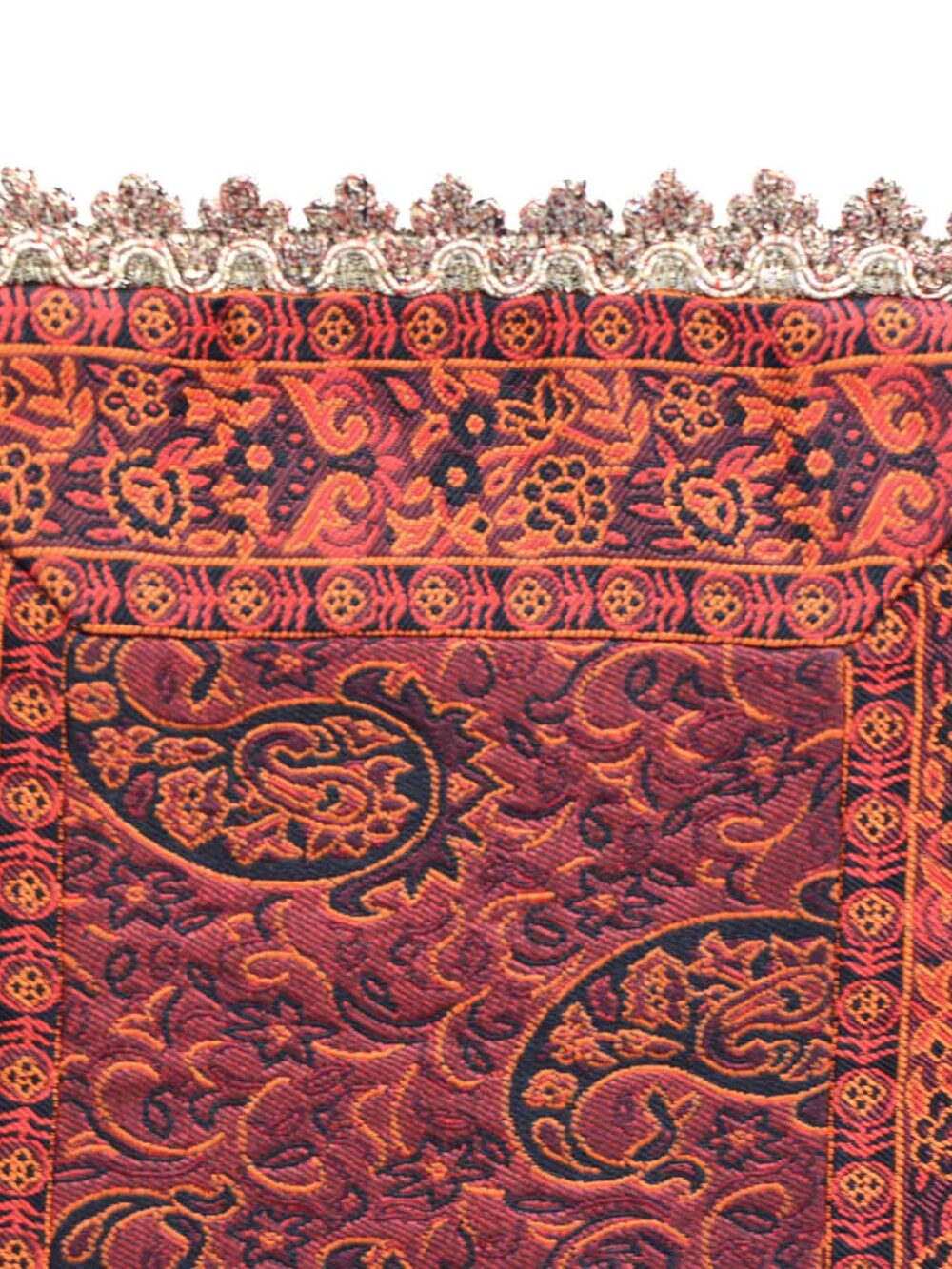 Red Termeh (Persian Fabric) Runner Tablecloth With Edge