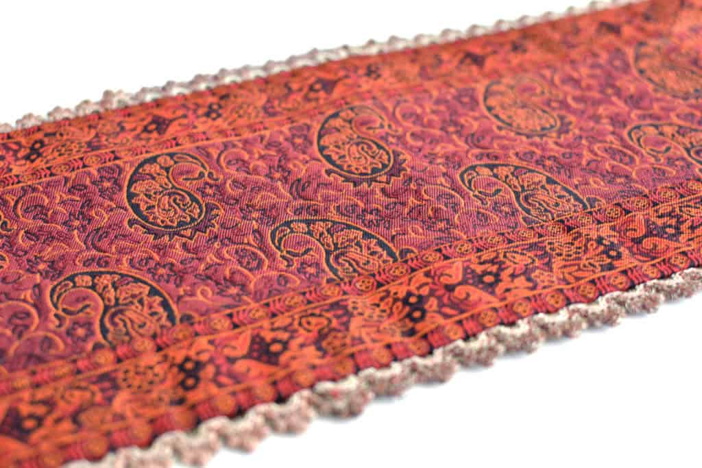 Red Termeh (Persian Fabric) Runner Tablecloth With Edge