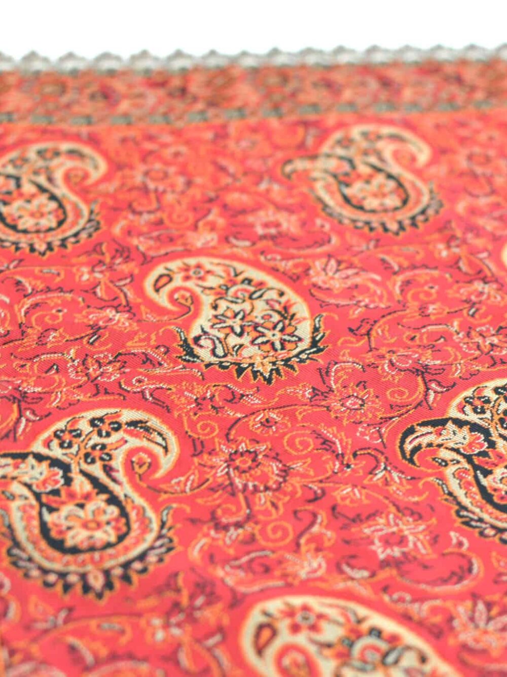 Red Termeh (Persian Fabric) Tablecloth With Edge