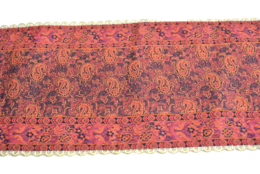 Red Termeh (Persian Fabric) Tablecloth With Edge