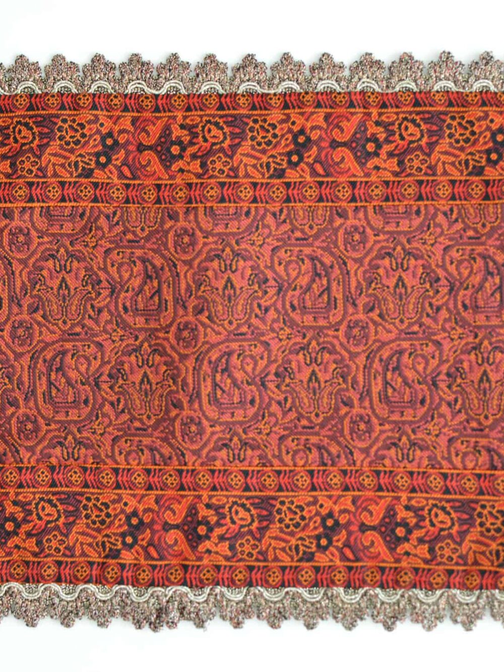 Red Termeh (Persian Fabric) Tablecloth With Edge