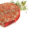 Red Termeh (Persian Fabric) Zipper Pouch Bag