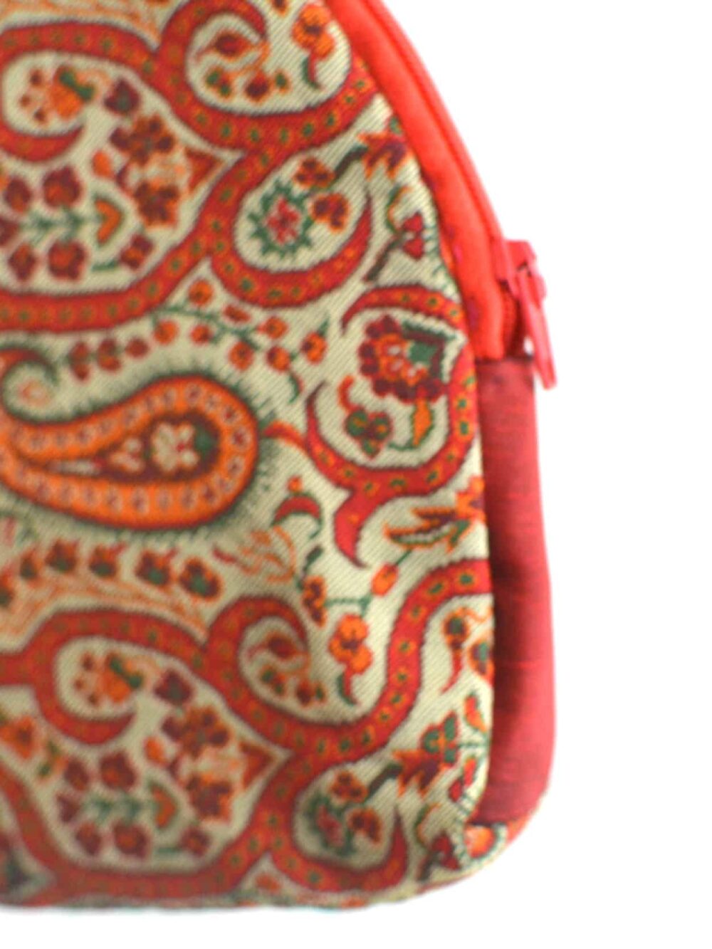 Red Termeh (Persian Fabric) Zipper Pouch Bag