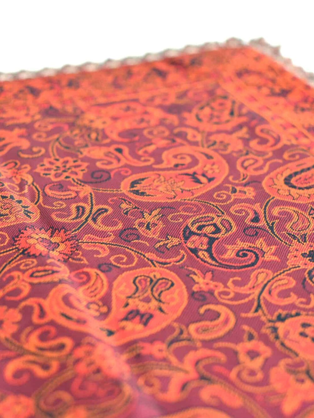 Red Termeh (Persian Fabric) Tablecloth With Edges
