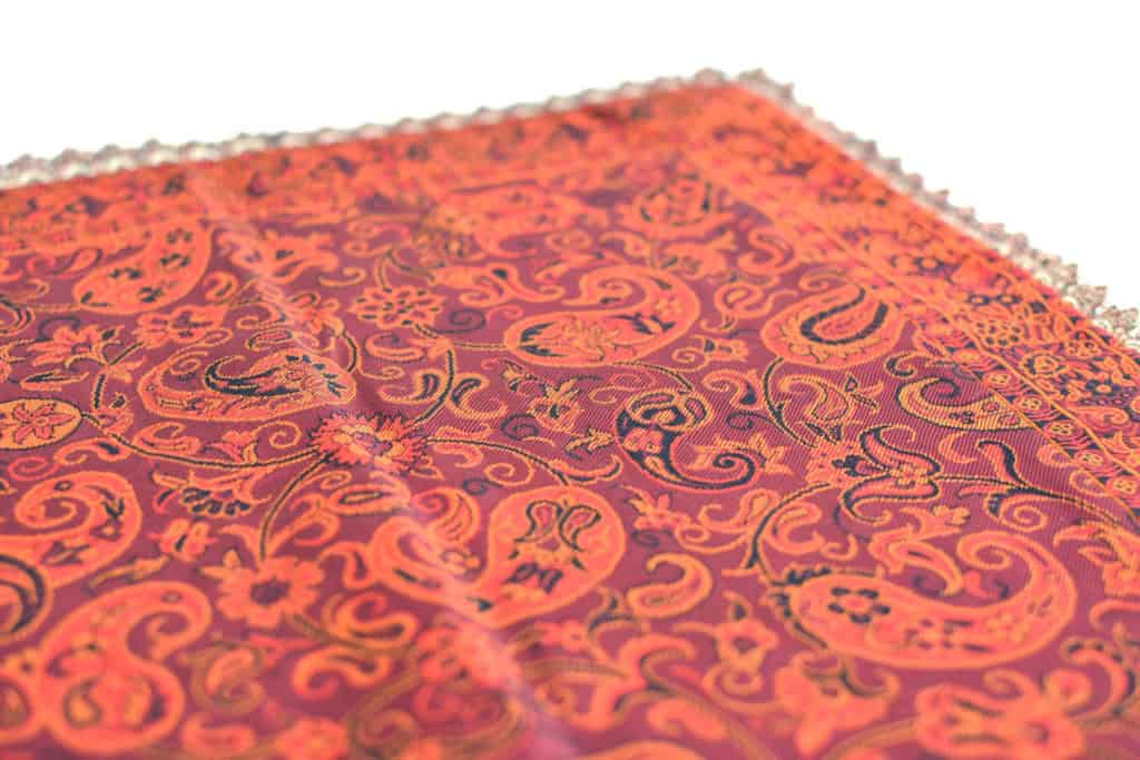 Red Termeh (Persian Fabric) Tablecloth With Edges