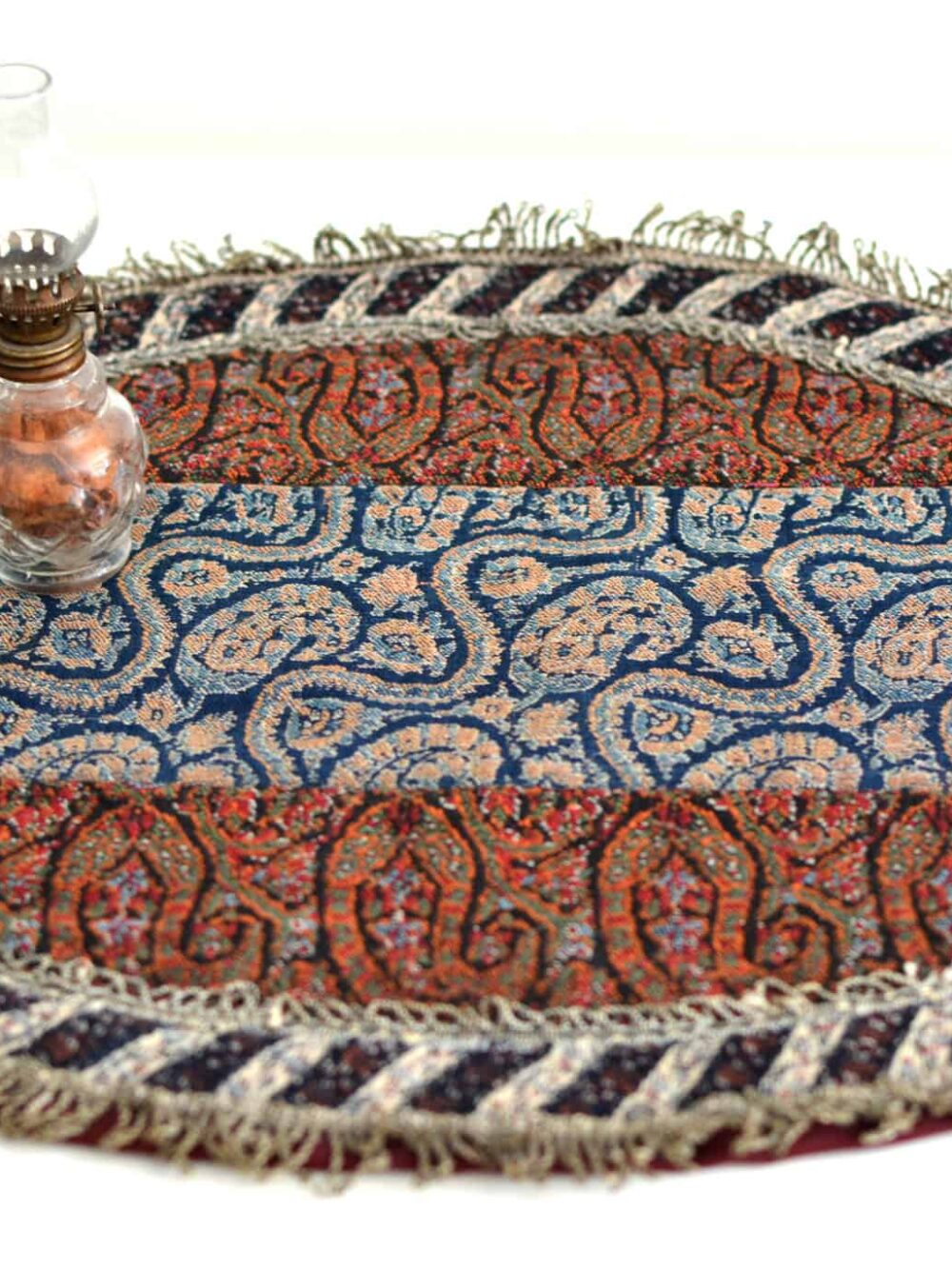Vintage Oval Tablecloth from 1800s