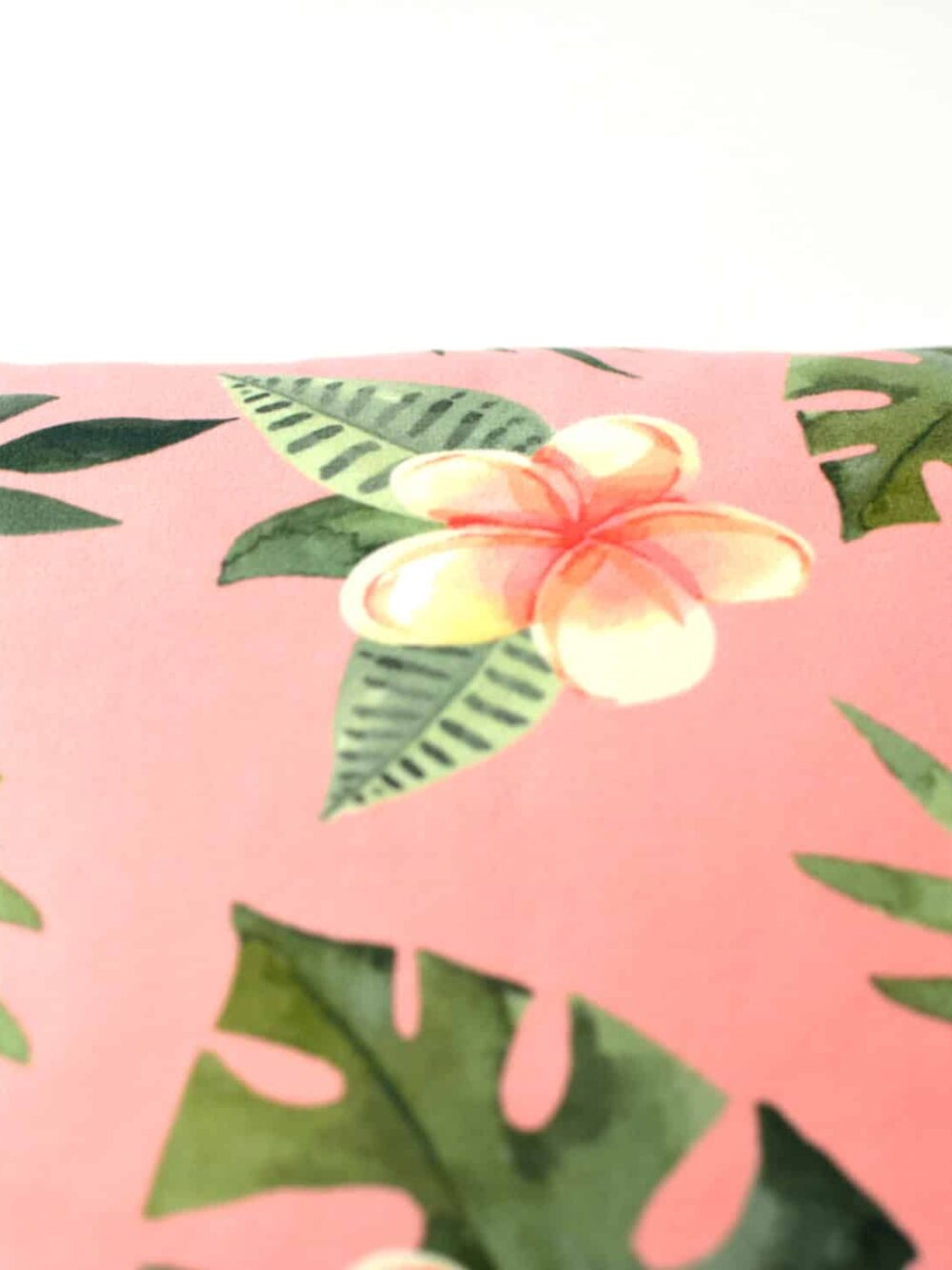 Velvet Hawaiian Flowers Cushion Cover