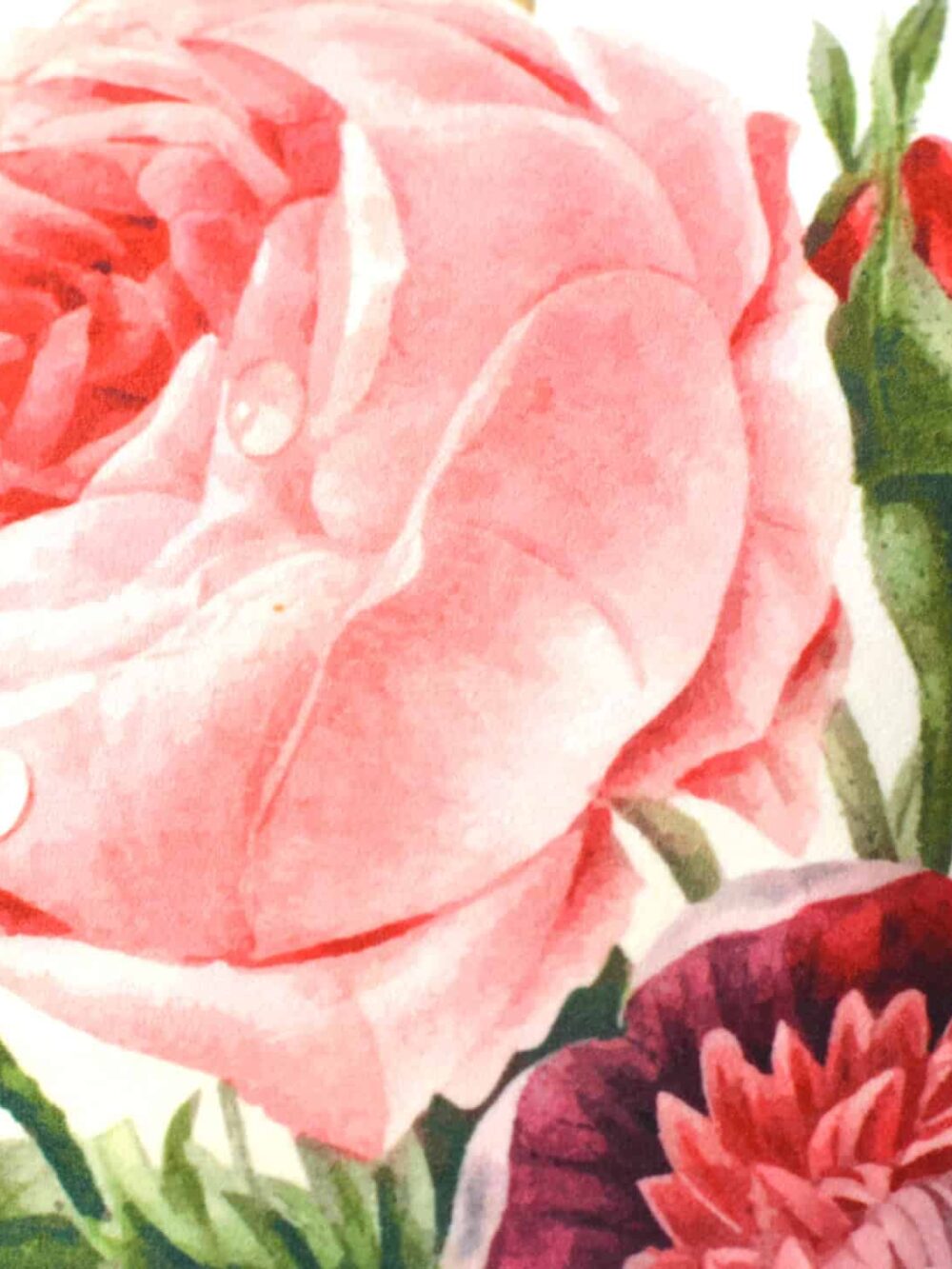 Velvet Rose Bouquet Cushion Cover