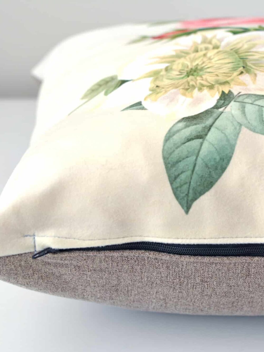 Velvet Rose Bouquet Cushion Cover