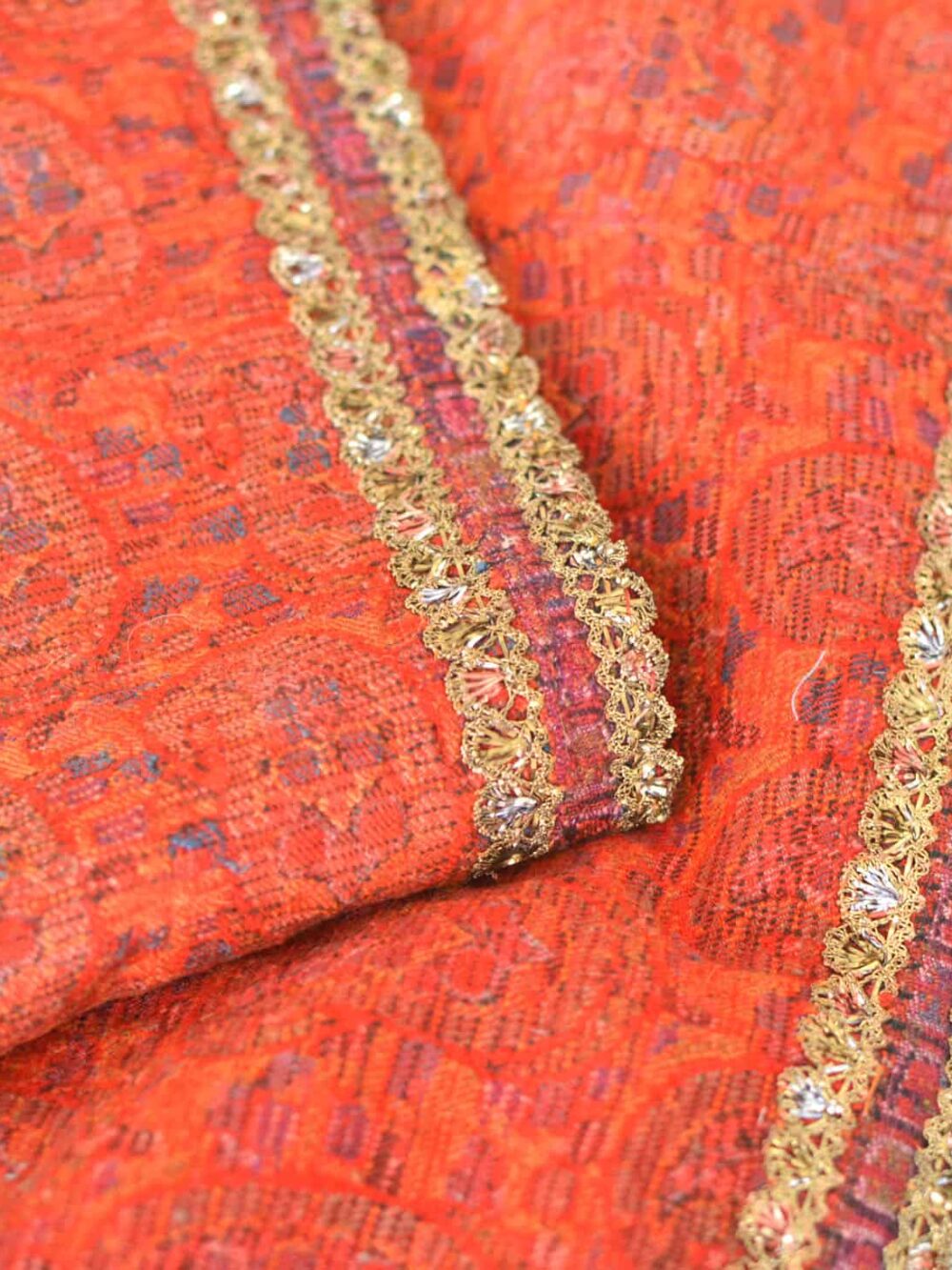 Vintage Red Tablecloth from 1800s