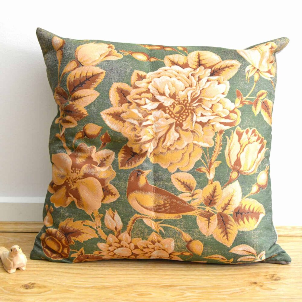 Tapestry and Velvet Fabric Cushion Cover