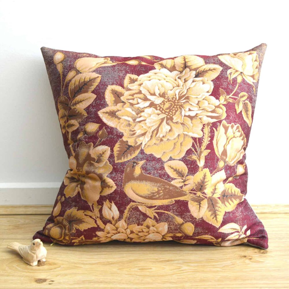 Tapestry and Velvet Fabric Cushion Cover