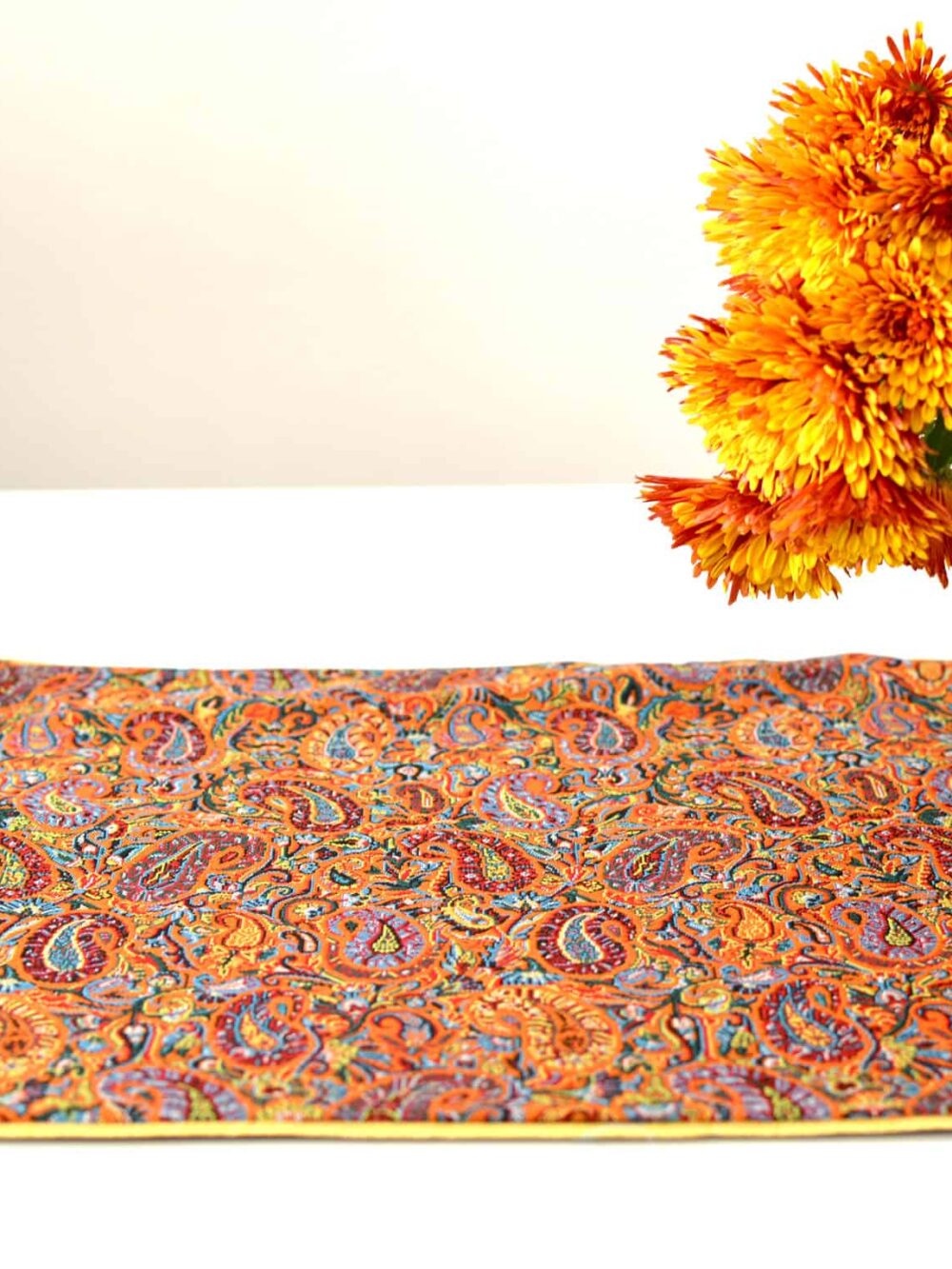 Orange Termeh (Persian Fabric) Tablecloth