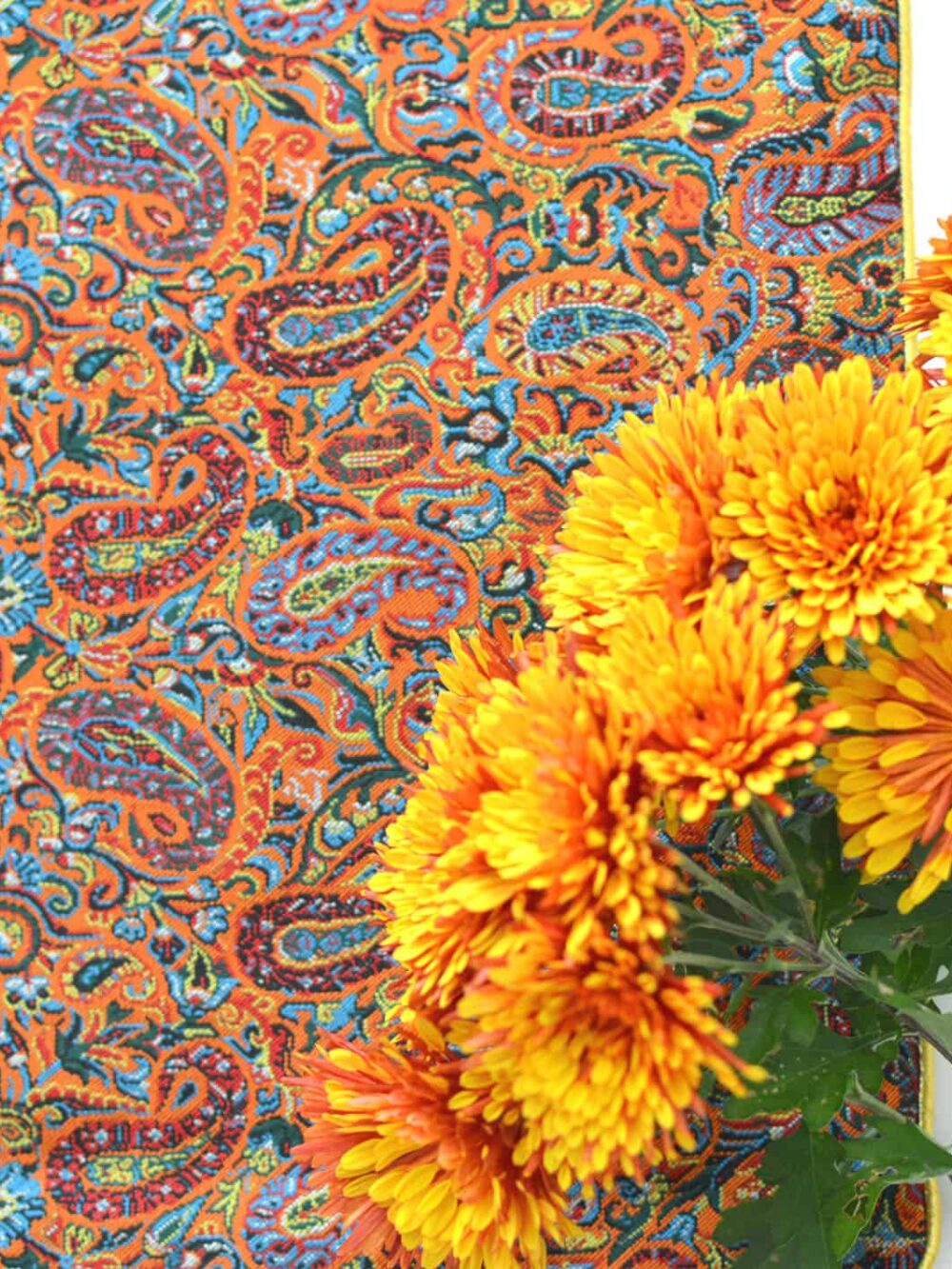 orange square Termeh tablecloth