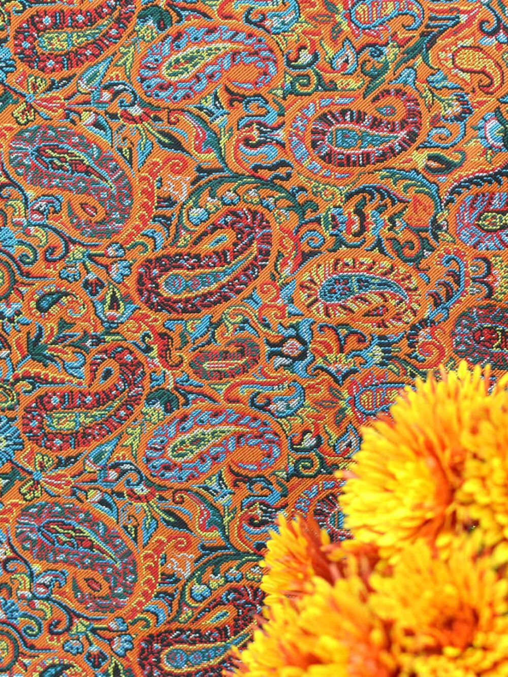 Orange Termeh (Persian Fabric) Tablecloth