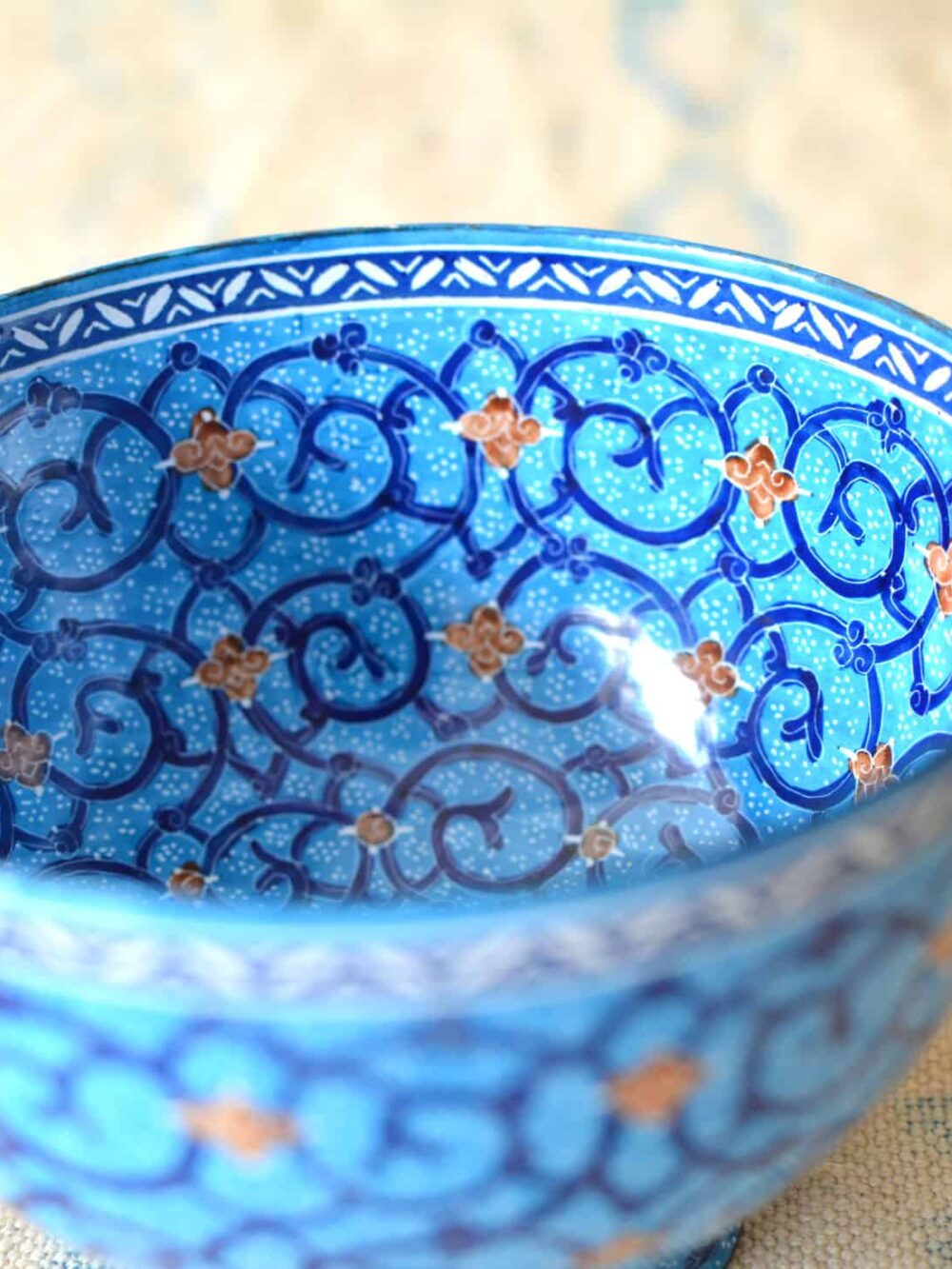 Hand painted Enamelled Bowl (MinaKari)