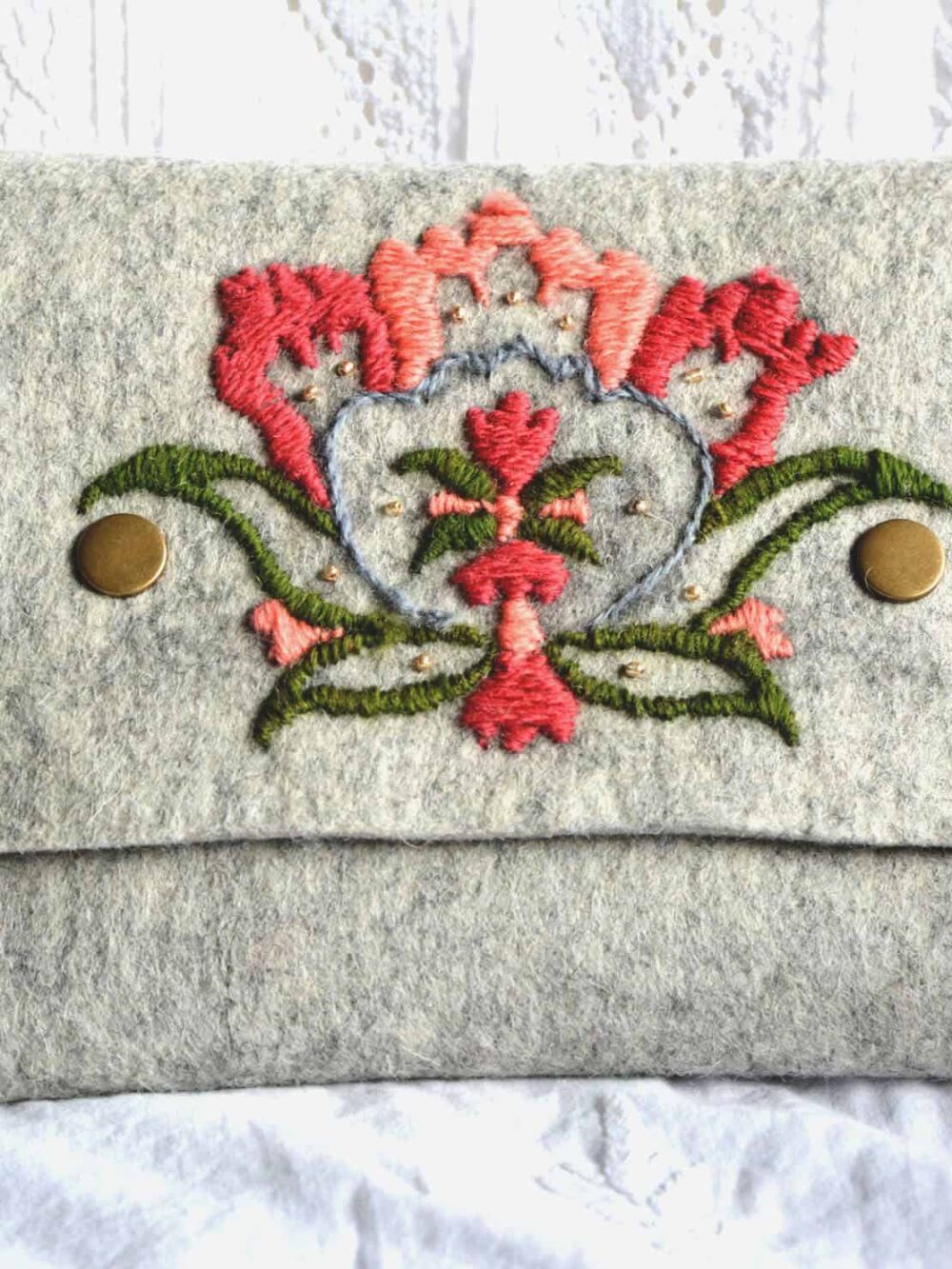 Handmade Wool-Felt Clutch Bag