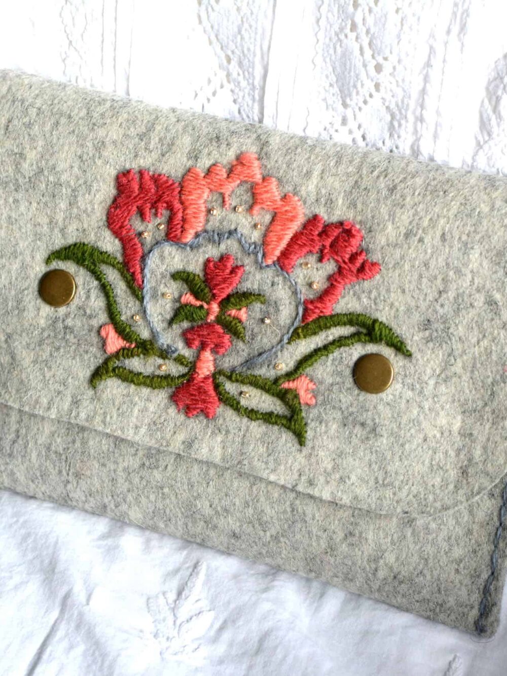 Handmade Wool-Felt Clutch Bag