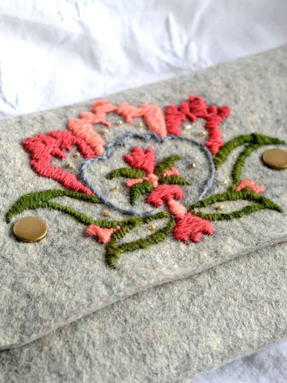 Handmade Wool-Felt Clutch Bag