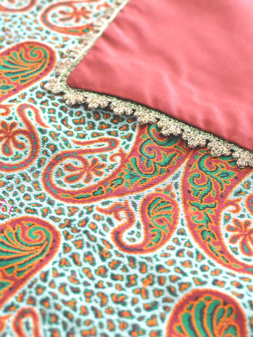 Grey And Red Termeh Tablecloth