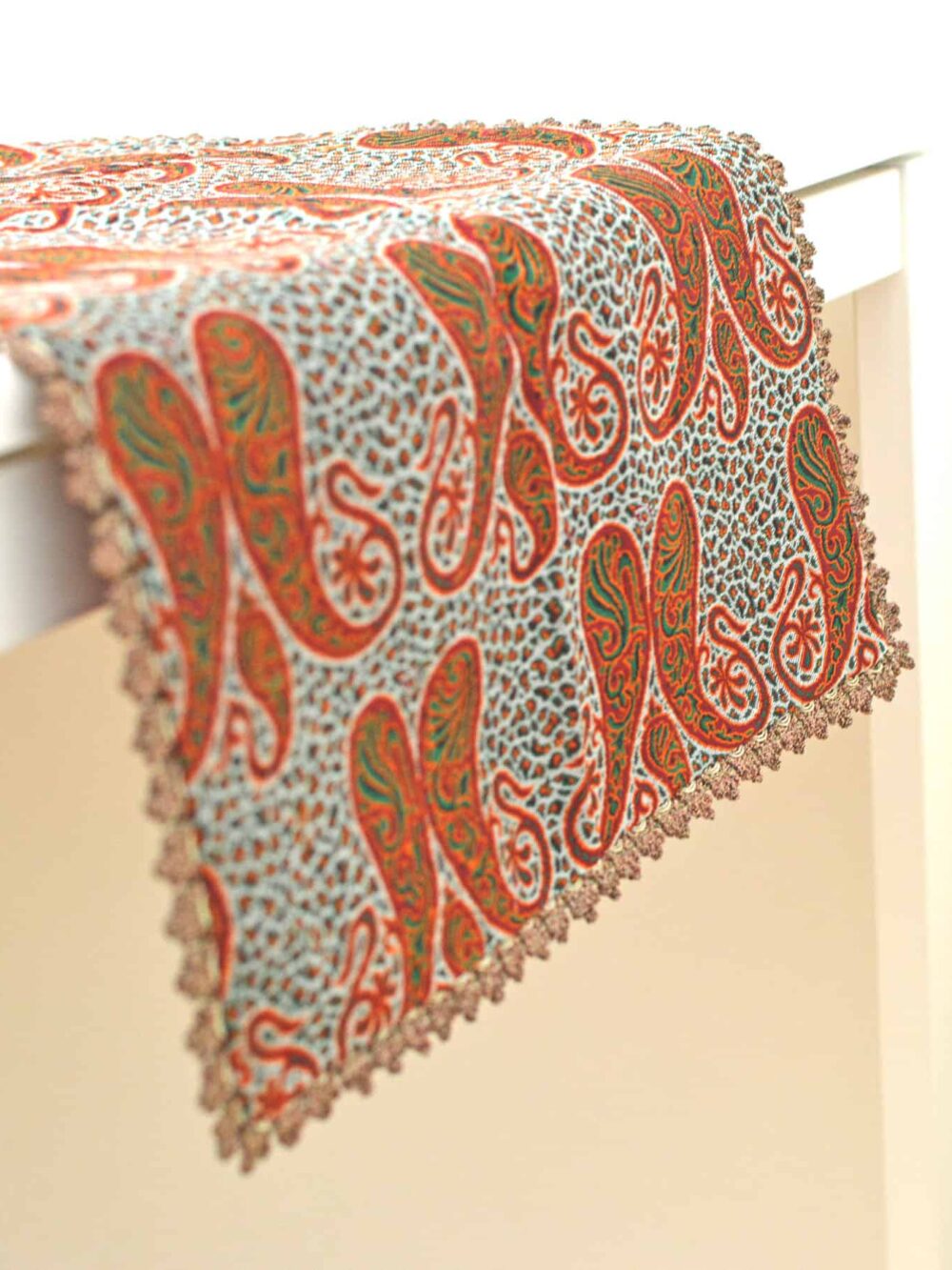 Grey And Red Termeh Tablecloth