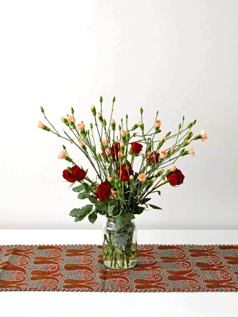Grey And Red Termeh Tablecloth