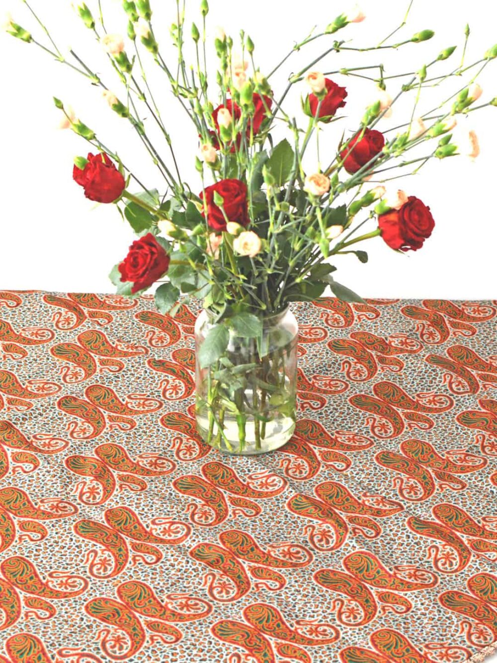 Grey And Red Termeh Tablecloth