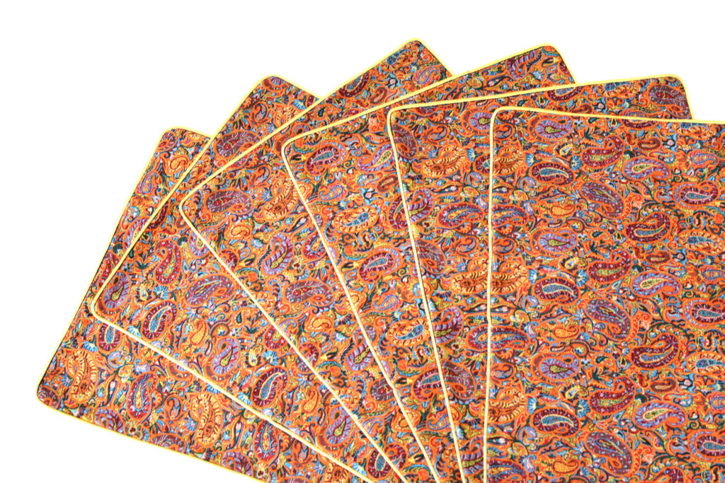 Orange Termeh (Persian Fabric) Tablecloth
