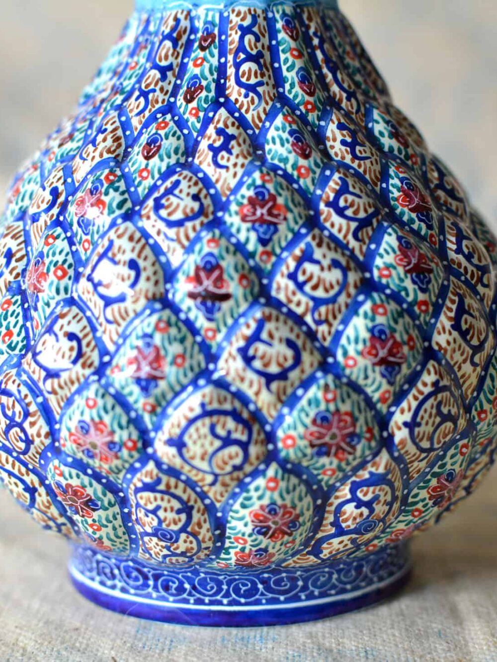 Hand-painted enamelled vase (MinaKari)