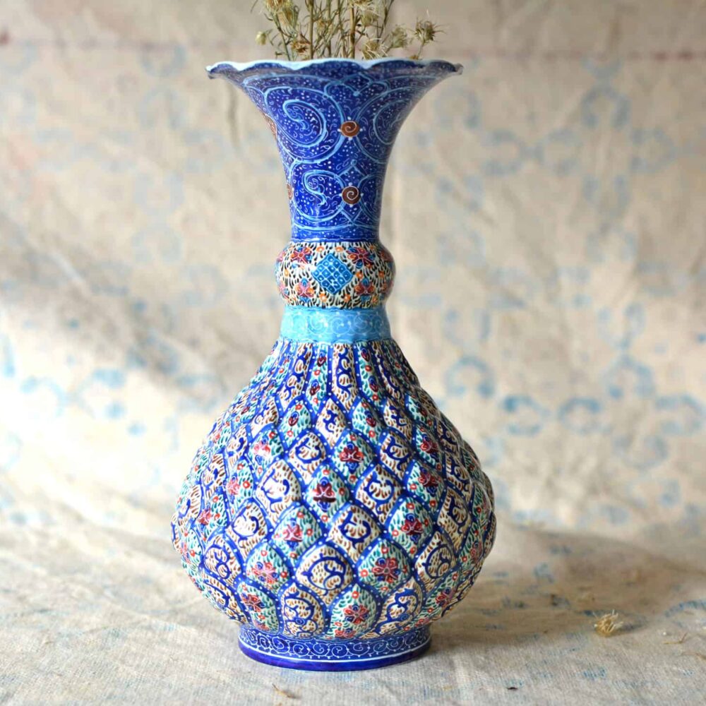 Hand-painted enamelled vase (MinaKari)