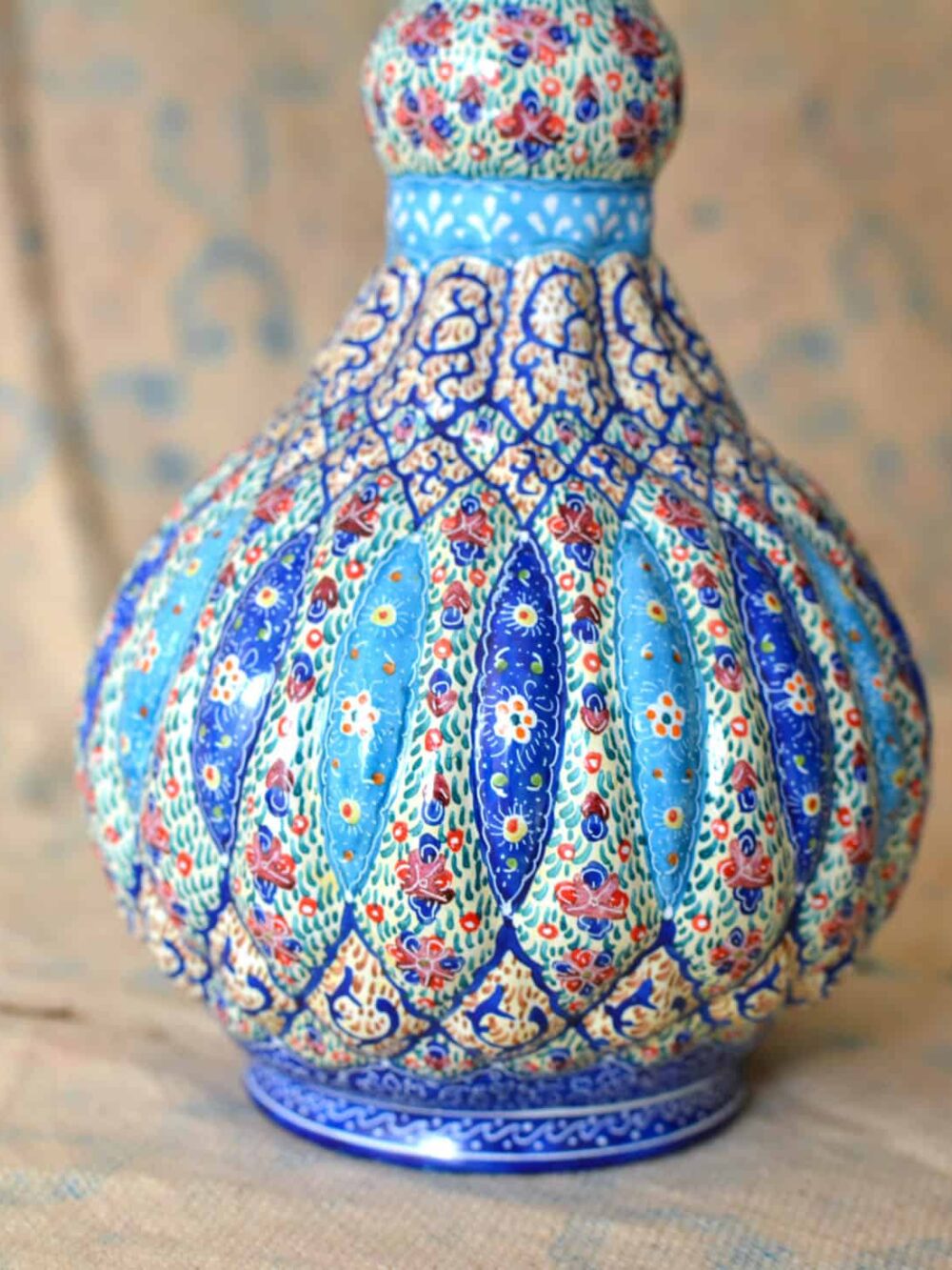 Hand-painted enamelled vase (MinaKari)