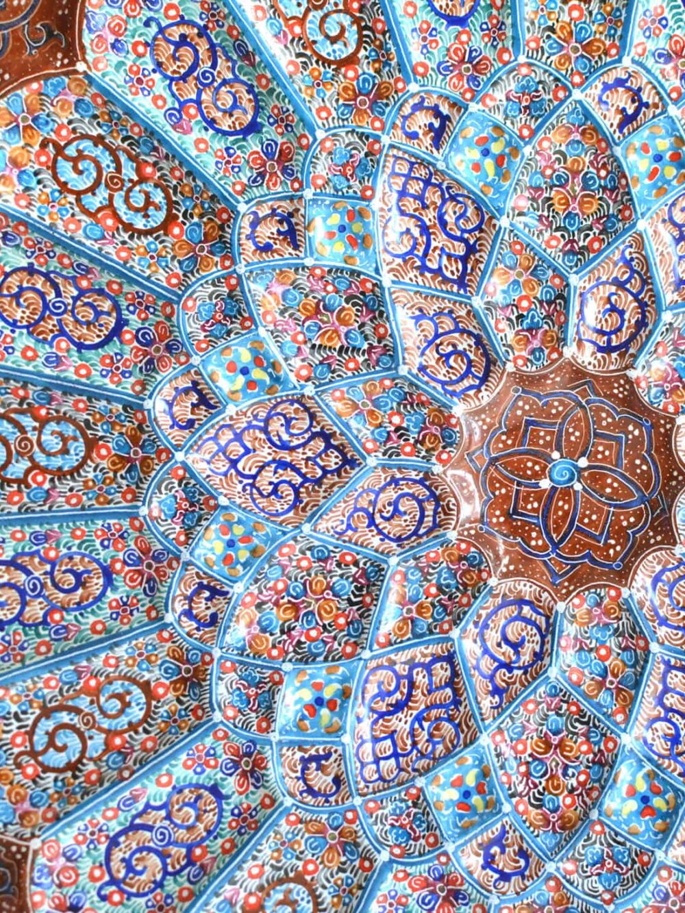 Hand-Painted enamelled large-brown
