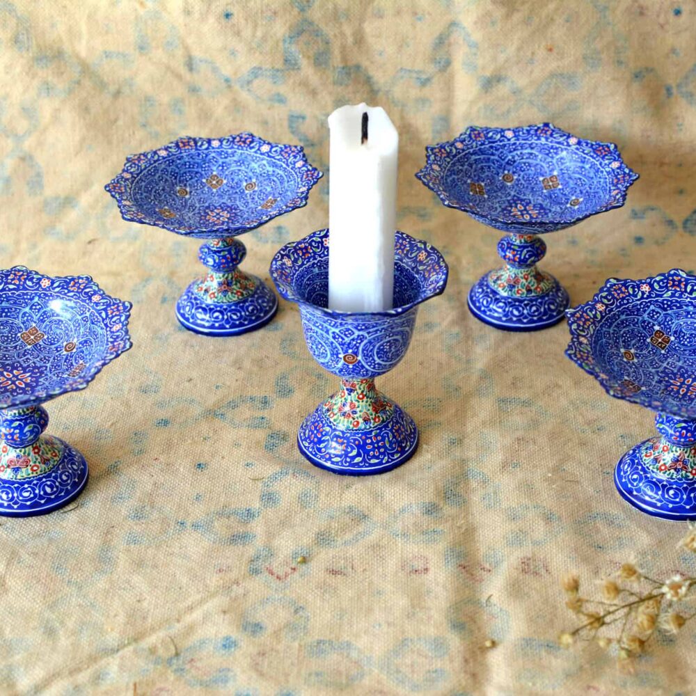 Set of 5 Hand-Painted Enamels