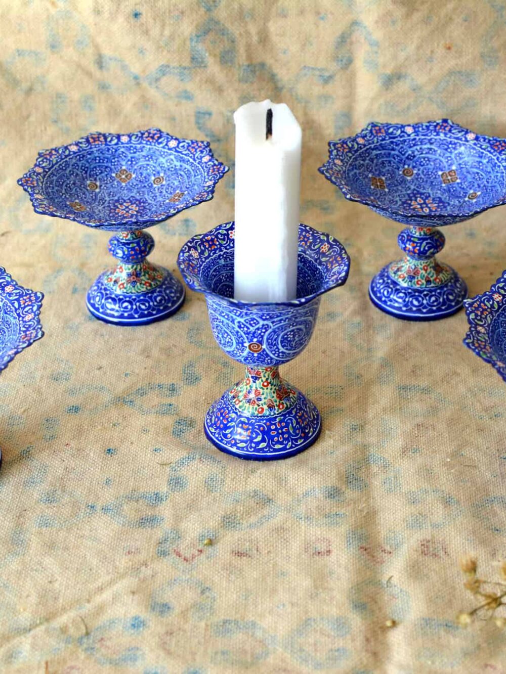 Set of 5 Hand-Painted Enamels