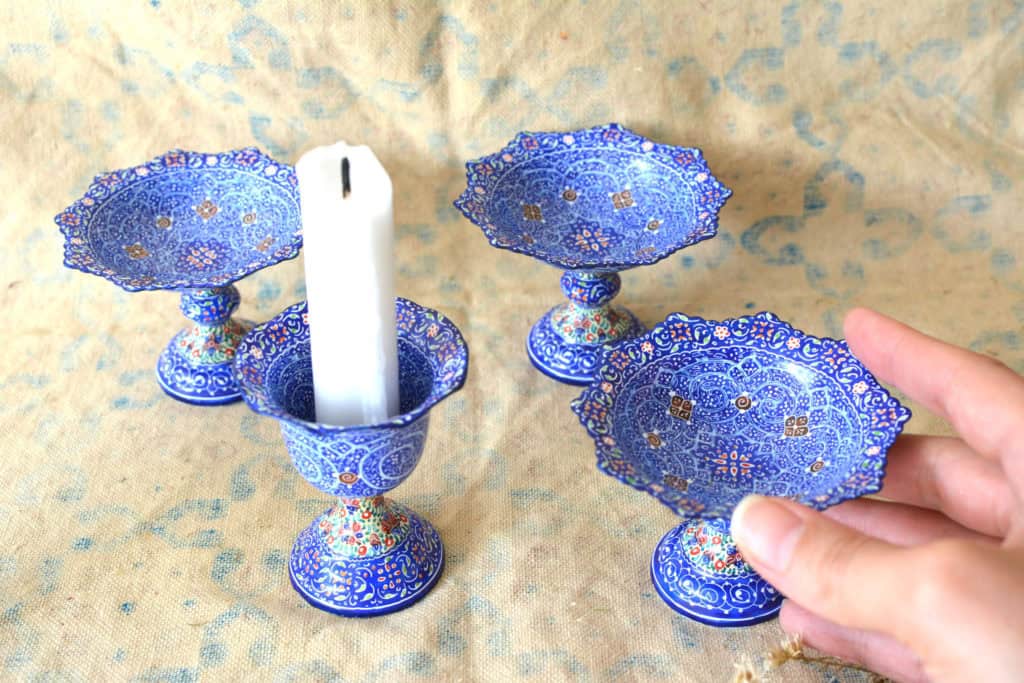 Set of 5 Hand-Painted Enamels