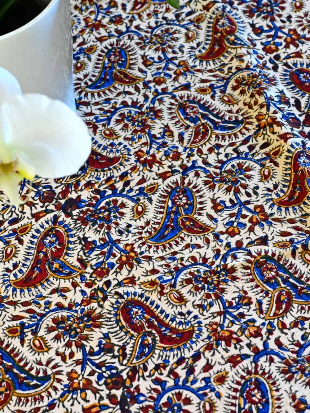 Cotton Hand-Blocked Print Tablecloth