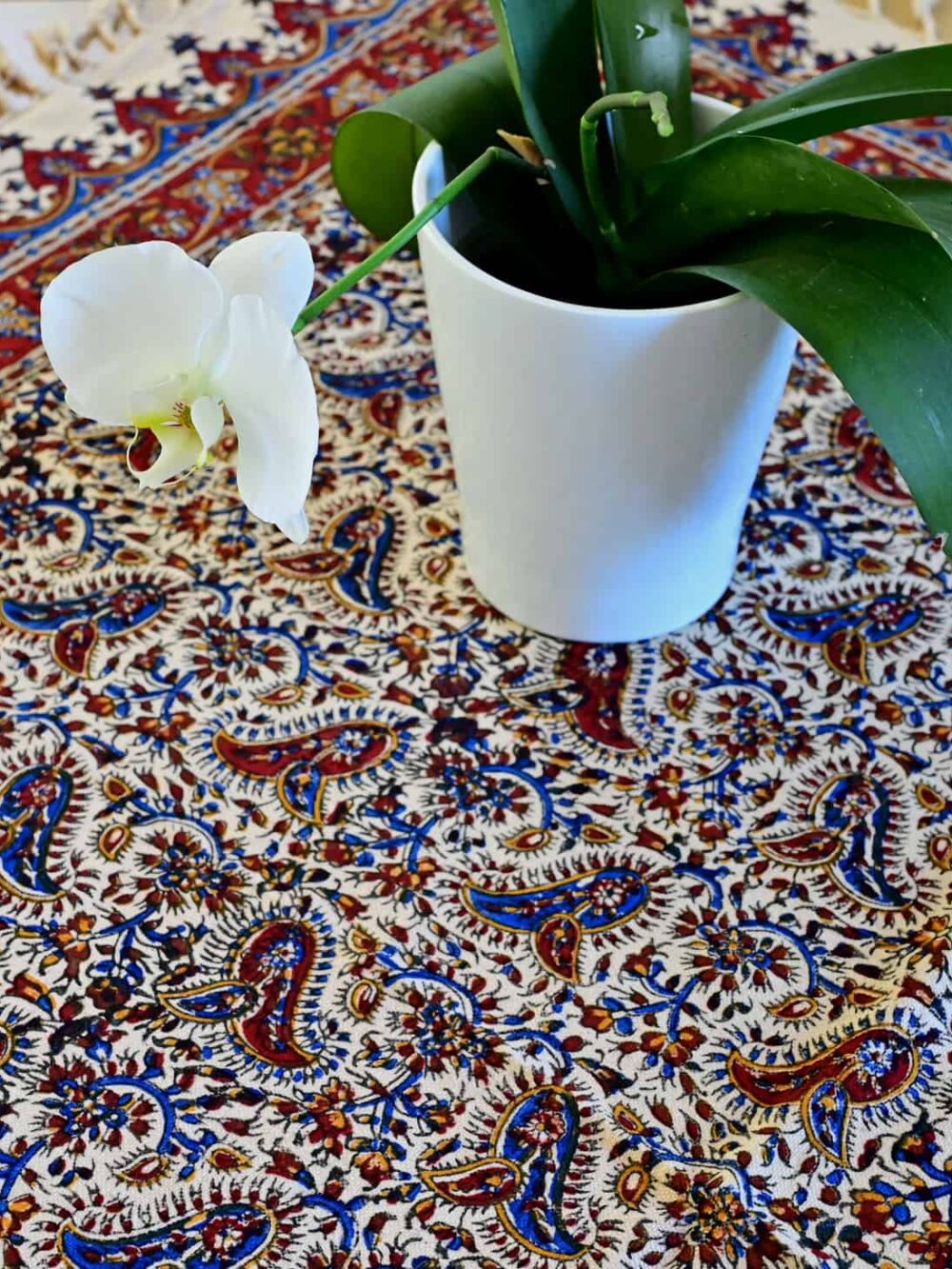 Cotton Hand-Blocked Print Tablecloth